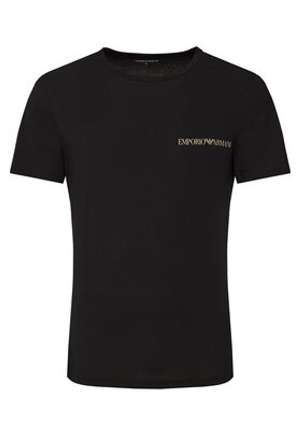 Emporio Armani Underwear Komplet 2 t-shirtów EM000391 AF10779 MC005 Czarny Regular Fit. Kolor: czarny. Materiał: bawełna