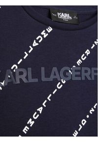 Karl Lagerfeld Kids Sukienka dzianinowa Z12219 S Granatowy Regular Fit. Kolor: niebieski. Materiał: dzianina, bawełna