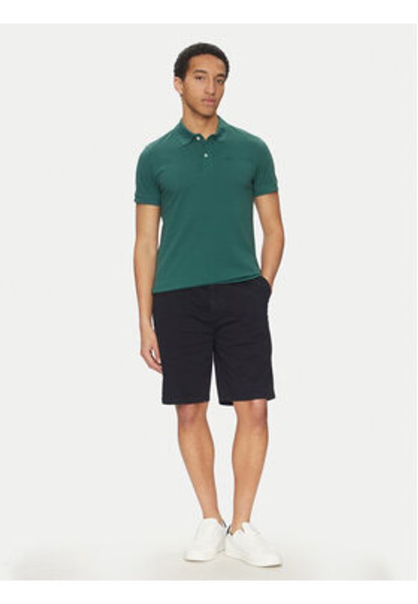 Geox Polo M5511B T3240 F3221 Zielony Regular Fit. Typ kołnierza: polo. Kolor: zielony. Materiał: bawełna