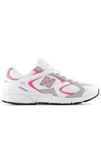 Buty młodzieżowe New Balance G4083MY - białe. Kolor: biały. Materiał: syntetyk, materiał. Szerokość cholewki: normalna. Sezon: lato. Sport: turystyka piesza #1