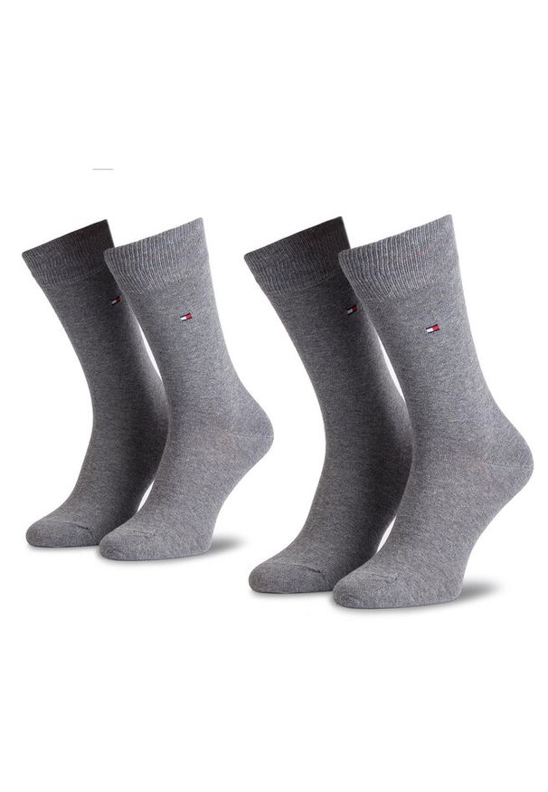 TOMMY HILFIGER - Skarpety długie Tommy Hilfiger. Kolor: szary