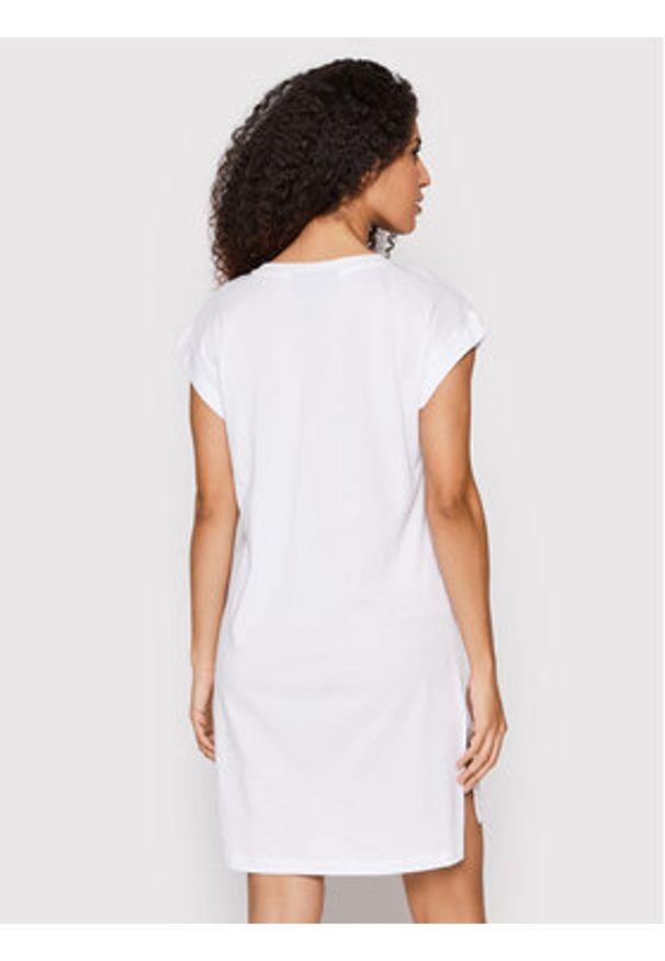 DKNY T-Shirt P1RHRB2M Biały Regular Fit. Kolor: biały. Materiał: bawełna