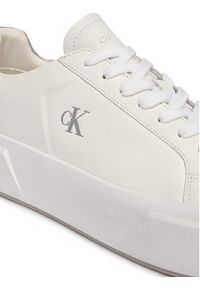 Calvin Klein Sneakersy Flatform Lace Up Lth Met YW0YW01929 Biały. Kolor: biały. Materiał: skóra #5