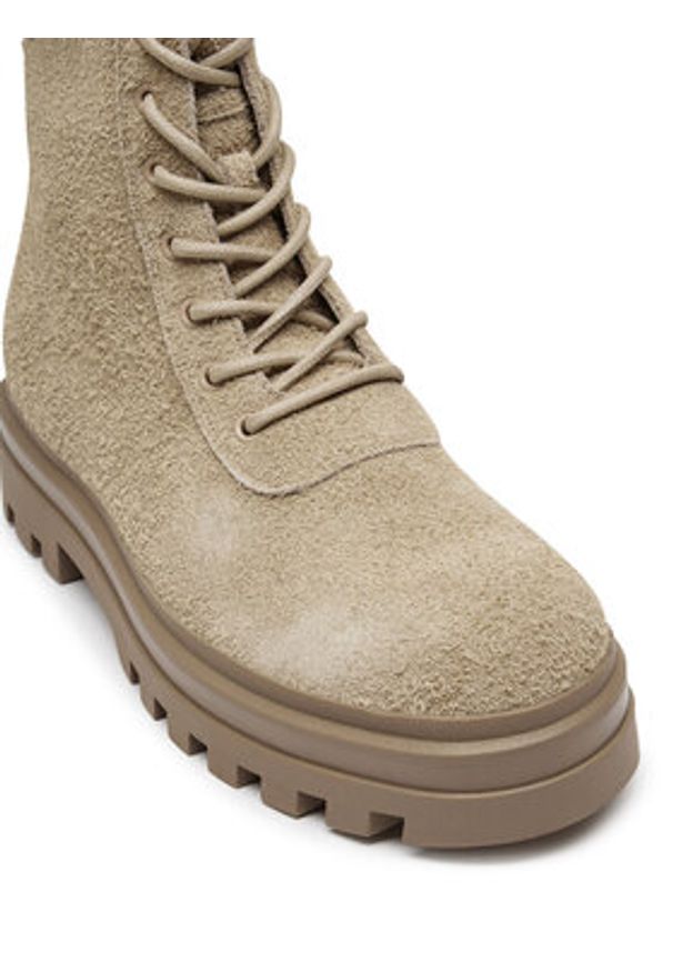 Calvin Klein Jeans Trapery Lugged Lace Zip Boot Oxf Hr Su YM0YM01068 Beżowy. Kolor: beżowy. Materiał: zamsz, skóra