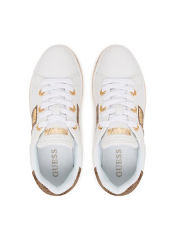 Guess Sneakersy FLPSTW FAL12 Biały. Kolor: biały. Materiał: skóra