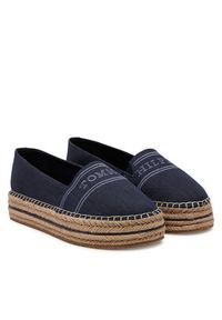 TOMMY HILFIGER - Tommy Hilfiger Espadryle Denim Platform Espadrille FW0FW08543 Granatowy. Kolor: niebieski. Materiał: materiał. Obcas: na platformie