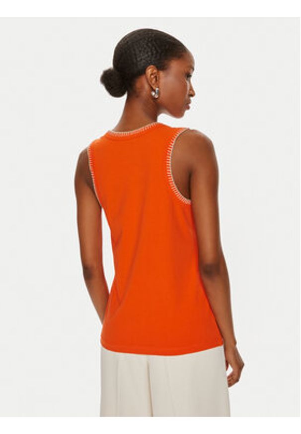 United Colors of Benetton - United Colors Of Benetton Bluzka 34G7DH00W Pomarańczowy Regular Fit. Kolor: pomarańczowy. Materiał: bawełna