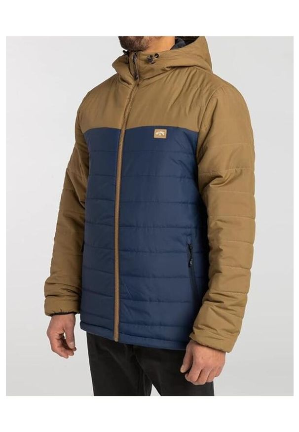 Kurtka turystyczna męska Billabong Surf Check pikowana. Kolor: niebieski