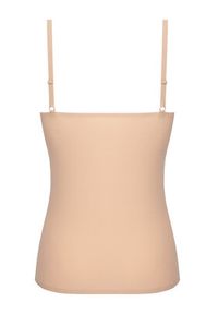 Chantelle Top Soft Stretch C10620 Beżowy Slim Fit. Kolor: beżowy. Materiał: syntetyk #4