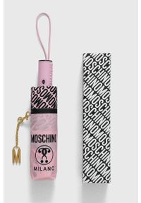 MOSCHINO - Moschino Parasol kolor różowy. Kolor: różowy #3