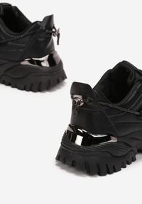 Born2be - Czarne Sneakersy Morcos. Kolor: czarny. Materiał: materiał