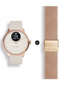 WITHINGS - Smartwatch Withings Withings Scanwatch Light Bundle - smartwatch hybrydowy w zestawie z dodatkową bransoletą (37mm, rose gold-sand). Rodzaj zegarka: smartwatch