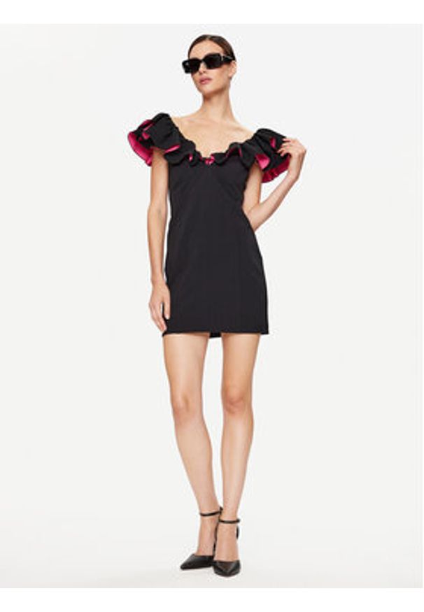 Pinko Sukienka koktajlowa Cono Abito 101626 A12B CREPE E RA80 Czarny Slim Fit. Kolor: czarny. Materiał: syntetyk. Styl: wizytowy