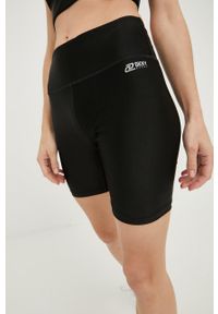 DKNY - Dkny szorty DP2S4913 damskie kolor czarny gładkie high waist. Stan: podwyższony. Kolor: czarny. Materiał: dzianina. Wzór: gładki #1