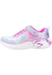 skechers - Buty do chodzenia dla dzieci Skechers S-lights Unicorn Dreams. Kolor: fioletowy. Materiał: materiał, syntetyk. Szerokość cholewki: normalna. Sport: turystyka piesza