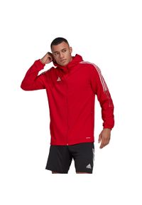 Adidas - Kurtka piłkarska męska adidas Tiro 21 Windbreaker. Kolor: czerwony, wielokolorowy, biały. Sport: piłka nożna