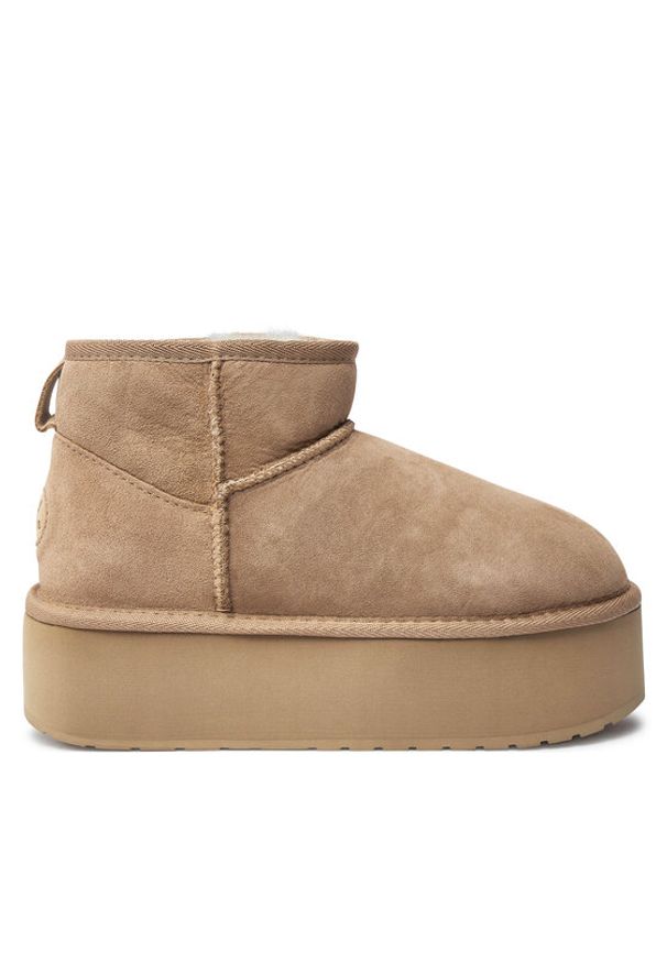 EMU Australia Śniegowce Stinger Micro Flatform W13082 Beżowy. Kolor: beżowy. Materiał: skóra