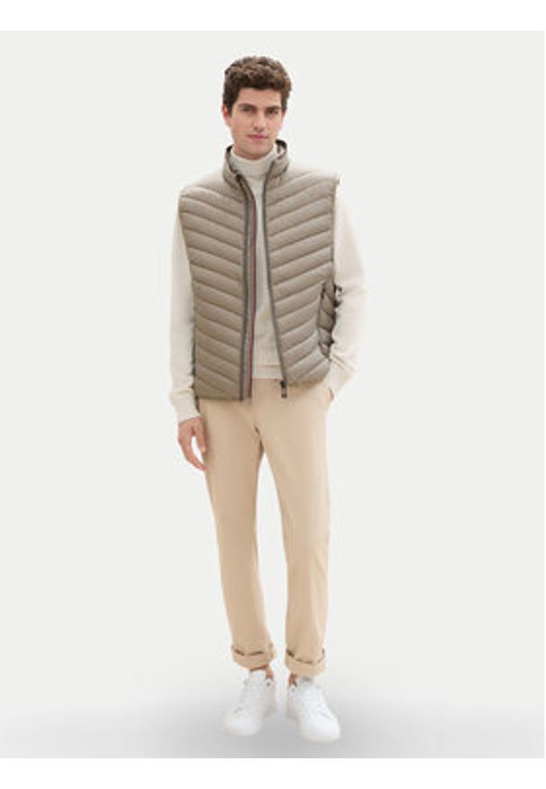 Tom Tailor Kamizelka 1041310 Zielony Regular Fit. Kolor: zielony. Materiał: syntetyk