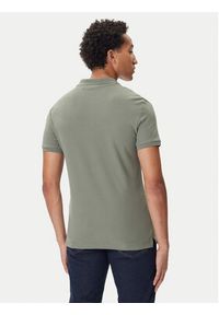 Mustang Polo Pierre 1016880 Zielony Slim Fit. Typ kołnierza: polo. Kolor: zielony. Materiał: bawełna #3