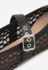 Born2be - Czarne Balerinki z Plecionką z Rafii Tessandra. Zapięcie: sprzączka. Kolor: czarny. Styl: elegancki #3