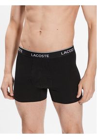 Lacoste Komplet 3 par bokserek 6H3420 Czarny Regular Fit. Kolor: czarny. Materiał: bawełna #5