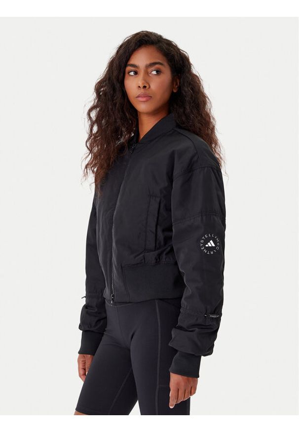 Adidas by Stella McCartney - adidas by Stella McCartney Kurtka bomber True Nature JF6030 Czarny Loose Fit. Kolor: czarny. Materiał: syntetyk