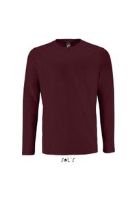 SOL'S - Koszulka Sol's Imperial Lsl. Okazja: na co dzień. Kolor: czerwony, brązowy, wielokolorowy. Długość rękawa: długi rękaw. Styl: elegancki, casual #1