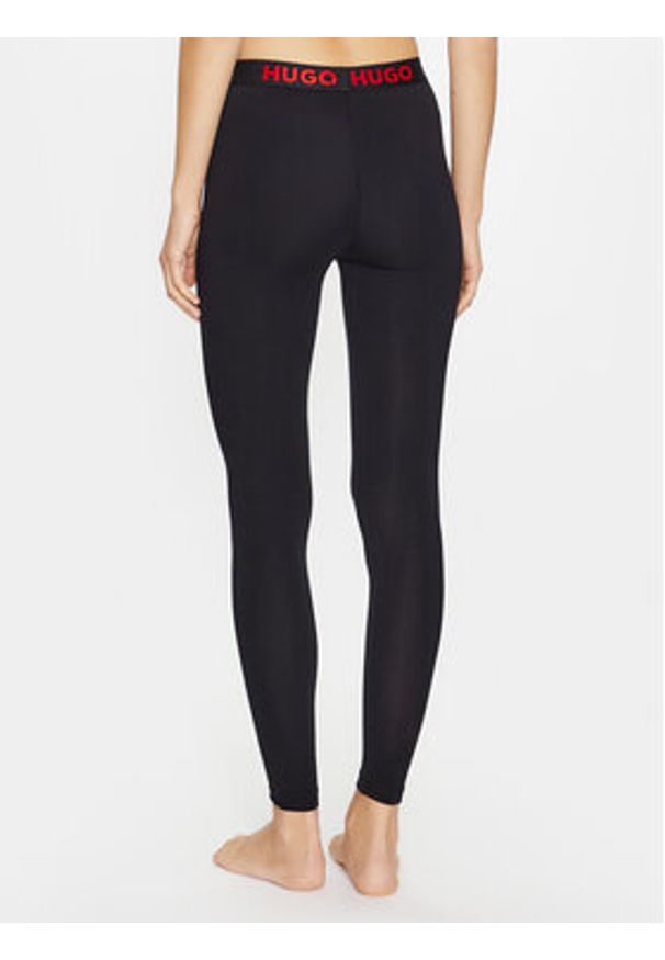 Hugo Legginsy 50495304 Czarny Skinny Fit. Kolor: czarny. Materiał: bawełna