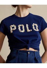 Ralph Lauren - RALPH LAUREN - Koszulka z logo z muszelek. Typ kołnierza: polo. Kolor: niebieski #7