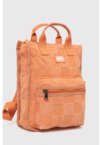 Vans plecak damski kolor pomarańczowy mały gładki. Kolor: pomarańczowy. Wzór: gładki #3