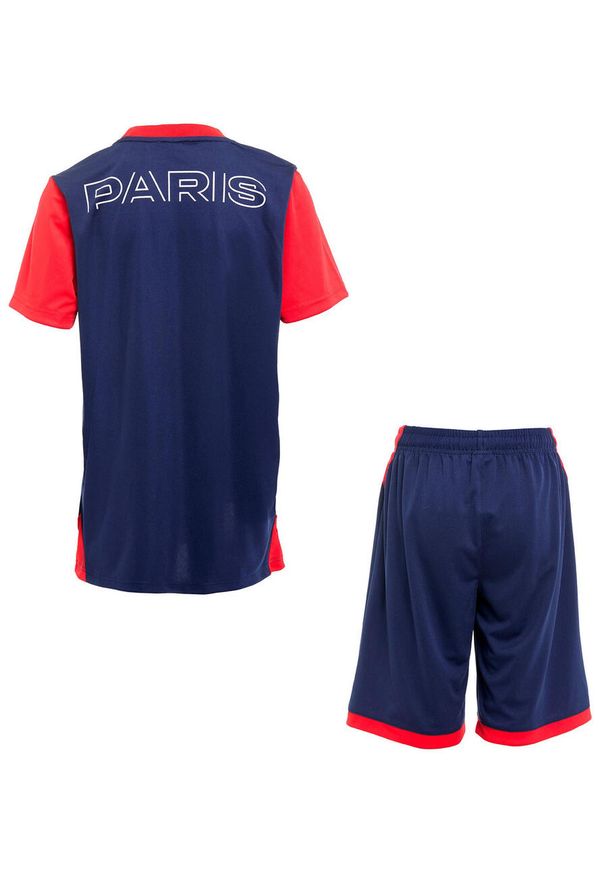 PARIS SAINT GERMAIN - Strój Piłkarski Paris Saint-Germain Niebieski 25/26. Kolor: wielokolorowy, niebieski, czerwony. Materiał: poliester. Sport: piłka nożna