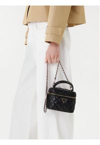 Guess Torebka Giully II Mini HWQG96 73770 Czarny. Kolor: czarny. Materiał: skórzane