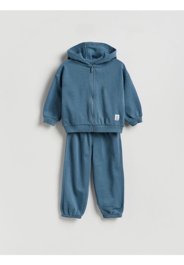 Reserved - Bawełniany komplet - niebieski. Kolor: niebieski. Materiał: bawełna