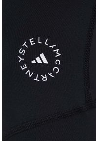 Adidas by Stella McCartney - adidas by Stella McCartney legginsy treningowe Truepurpose HF3071 damskie kolor czarny gładkie. Okazja: na plażę. Kolor: czarny. Materiał: skóra, dzianina, materiał. Wzór: gładki. Sport: fitness #3