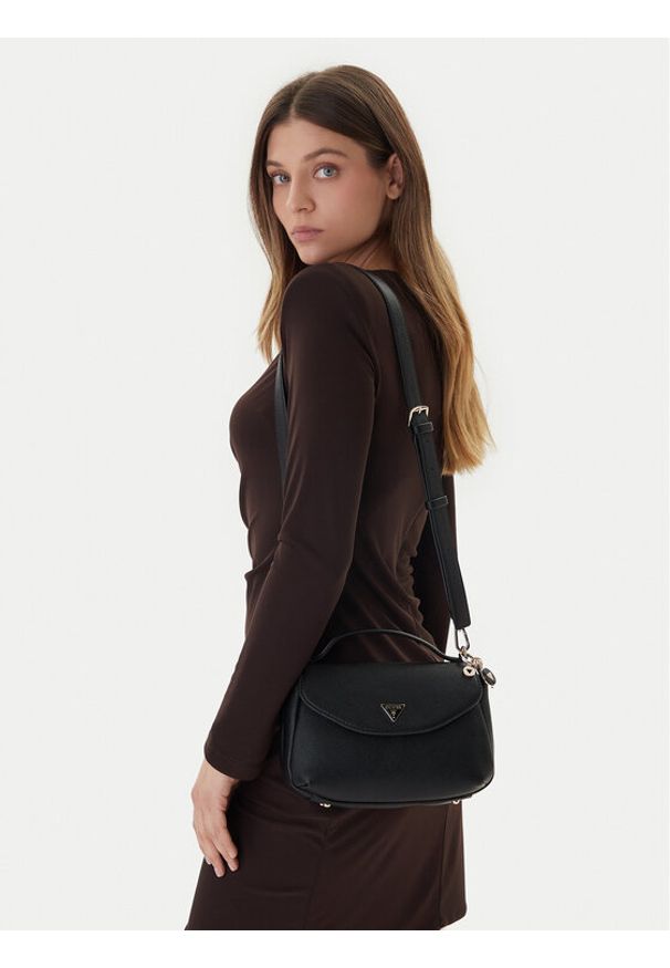 Guess Torebka Evie HWBG96 64200 Czarny. Kolor: czarny. Materiał: skórzane