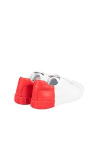Bikkembergs Sneakersy "Saul" | B4BKM0169 | Saul | Mężczyzna | Biały, Czerwony. Kolor: biały, wielokolorowy, czerwony. Materiał: skóra ekologiczna. Wzór: nadruk, aplikacja #4