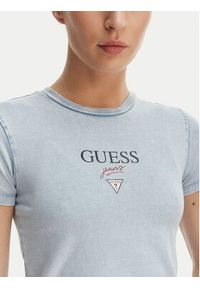 Guess Jeans T-Shirt W6GIA6 KCTL1 Niebieski Slim Fit. Kolor: niebieski. Materiał: bawełna #4