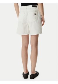 Karl Lagerfeld - KARL LAGERFELD Szorty jeansowe B2W10048 Kremowy Loose Fit. Kolor: kremowy. Materiał: bawełna #4