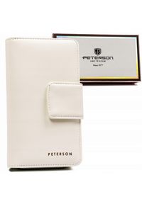 Portfel damski Peterson PTN 76116-F8 biały. Kolor: biały. Materiał: skóra ekologiczna