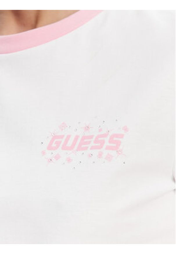 Guess T-Shirt V5GI11 I3Z14 Biały Regular Fit. Kolor: biały. Materiał: bawełna