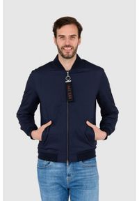Guess - GUESS Granatowa męska kurtka wiatrówka, Rozmiar XXL. Kolor: niebieski