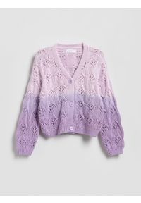 Reserved - Kardigan z efektem ombre - lawendowy. Kolor: fioletowy. Materiał: dzianina #1