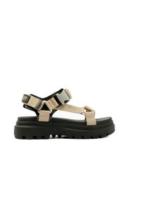Buty do chodzenia damskie Palladium Pallacruise Strap Dune. Zapięcie: klamry. Kolor: beżowy. Materiał: syntetyk, materiał. Sezon: lato. Sport: turystyka piesza #1