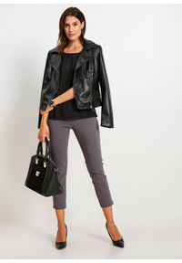 bonprix - Spodnie 7/8 z bengaliny. Kolor: szary #2