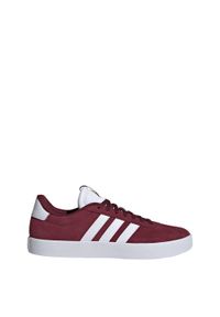 Adidas - Buty VL Court 3.0. Kolor: czerwony, biały, wielokolorowy. Materiał: skóra. Sport: turystyka piesza #1