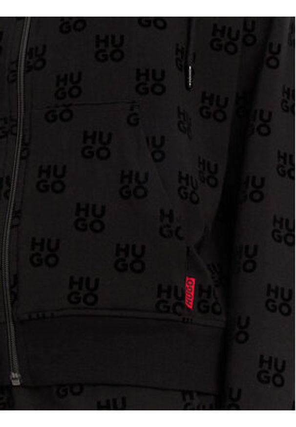 Hugo - HUGO Bluza Flokki 50531659 Czarny Relaxed Fit. Kolor: czarny. Materiał: bawełna