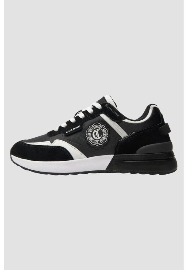 Just Cavalli - JUST CAVALLI Czarne buty Fondo Action Basic, Rozmiar 44. Kolor: czarny