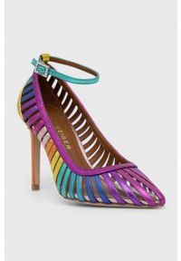 Kurt Geiger London szpilki skórzane Pierra Court 9798169109. Zapięcie: klamry. Materiał: skóra. Obcas: na szpilce. Wysokość obcasa: średni #3