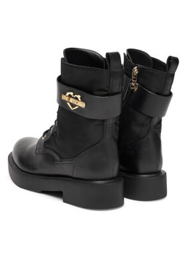 Love Moschino - LOVE MOSCHINO Botki JA24024G1NIN100A41 Czarny. Kolor: czarny. Materiał: skóra