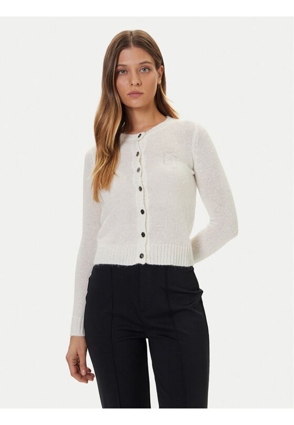 Gaudi Kardigan 521BD53011 Écru Regular Fit. Kolor: kremowy. Materiał: syntetyk